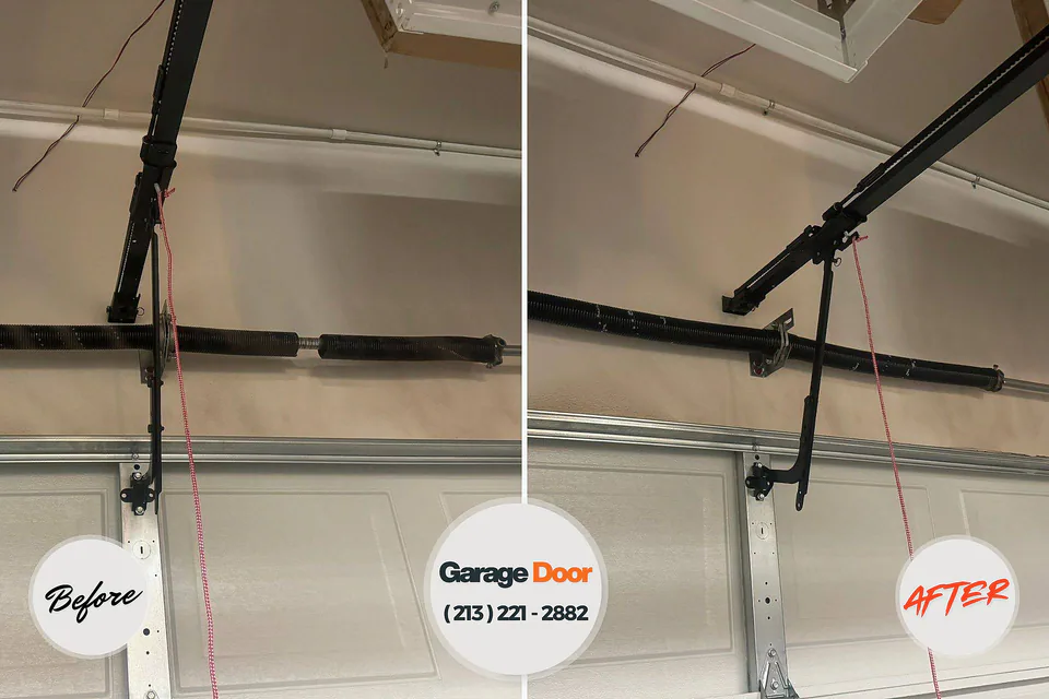 Before and after: garage door repair Rockford, MN